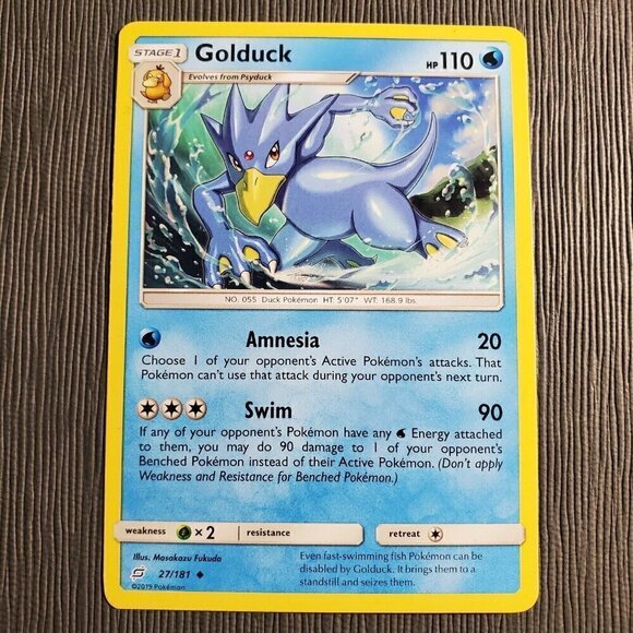 Golduck 27/181 Team Up Regular Uncommon Pokemon  MP - Picture 3 of 3